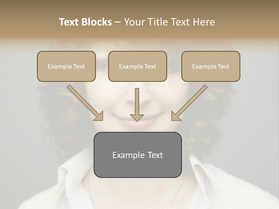 A Woman With Curly Hair Is Smiling For The Camera PowerPoint Template