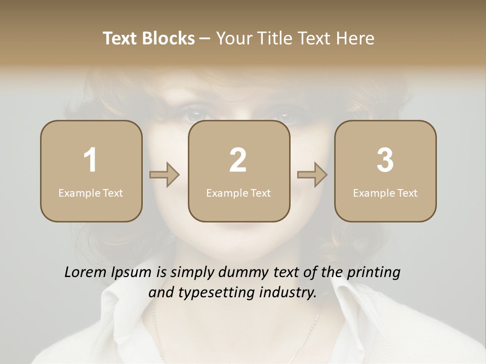 A Woman With Curly Hair Is Smiling For The Camera PowerPoint Template