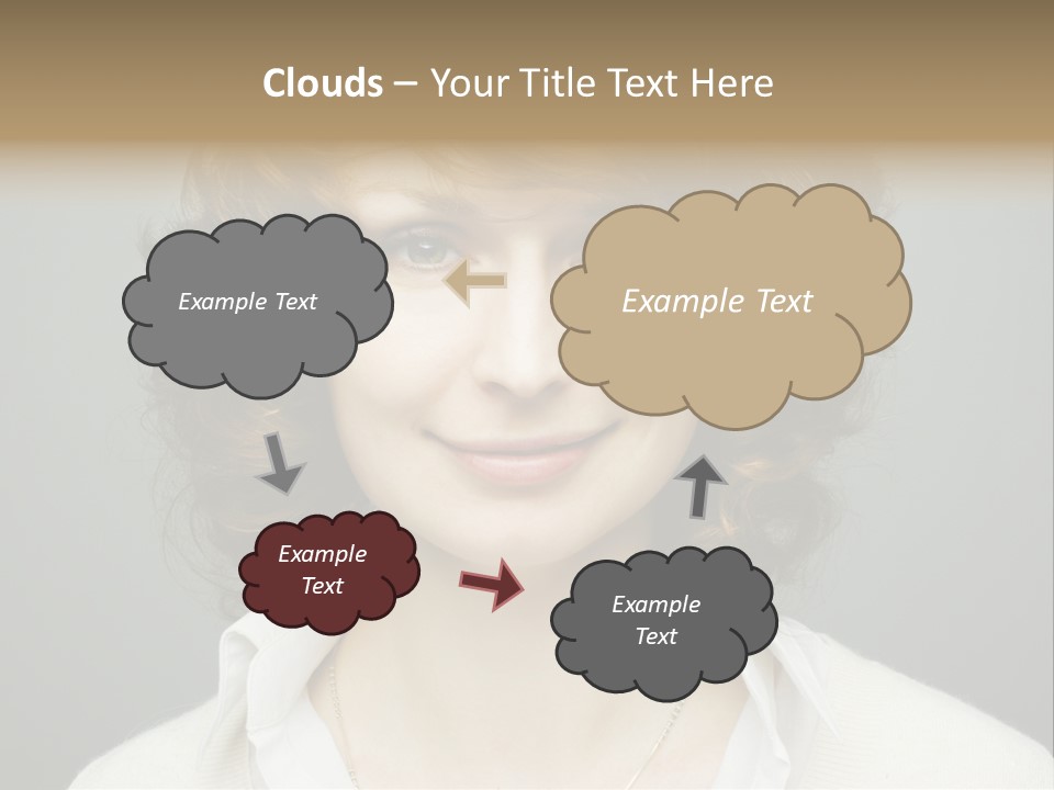 A Woman With Curly Hair Is Smiling For The Camera PowerPoint Template