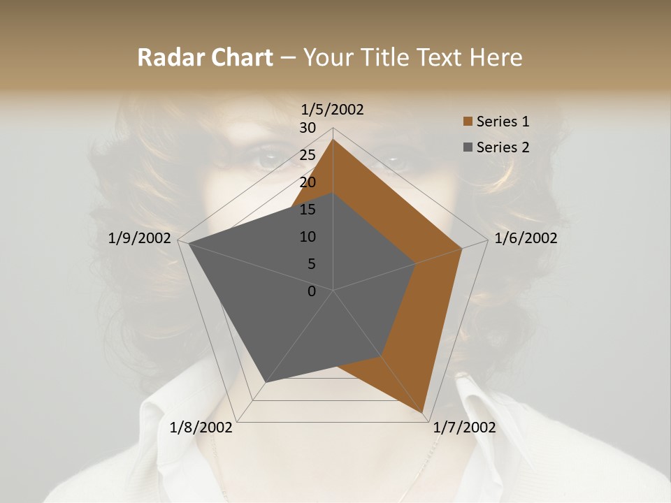 A Woman With Curly Hair Is Smiling For The Camera PowerPoint Template