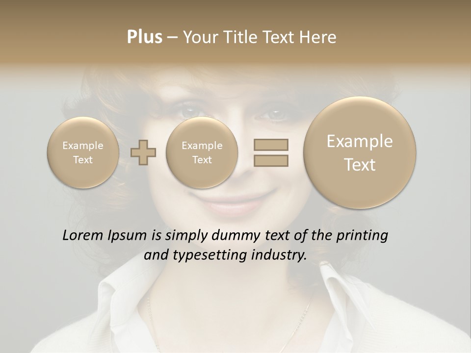 A Woman With Curly Hair Is Smiling For The Camera PowerPoint Template