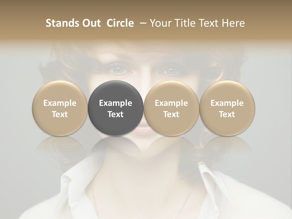 A Woman With Curly Hair Is Smiling For The Camera PowerPoint Template