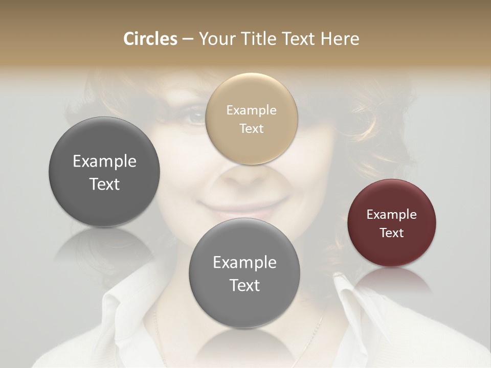 A Woman With Curly Hair Is Smiling For The Camera PowerPoint Template