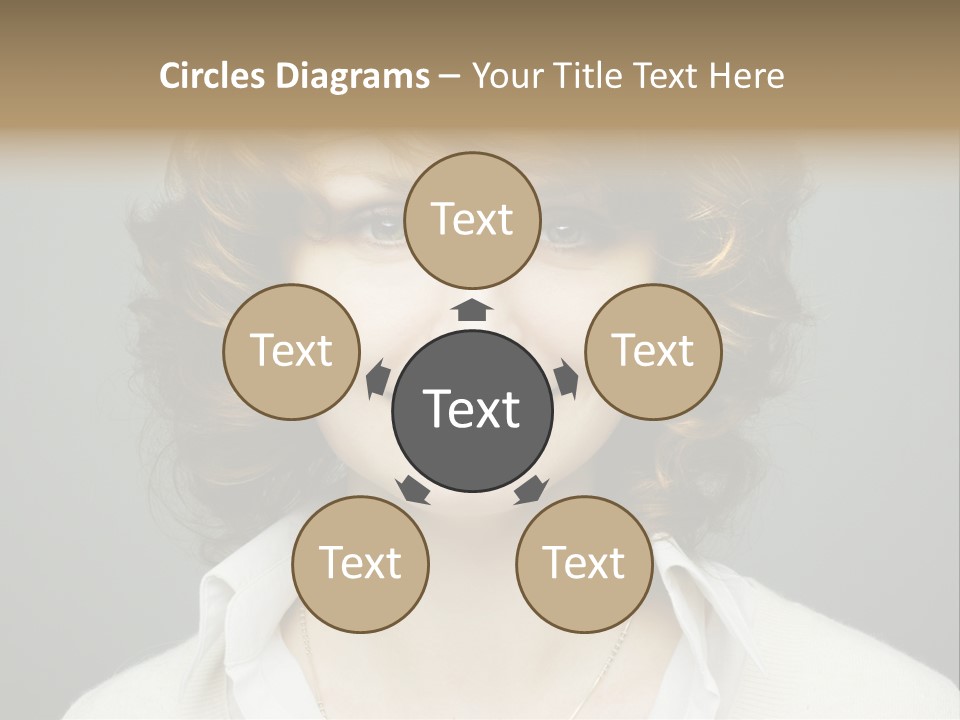 A Woman With Curly Hair Is Smiling For The Camera PowerPoint Template