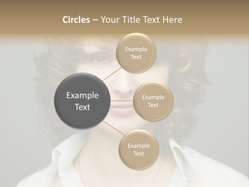 A Woman With Curly Hair Is Smiling For The Camera PowerPoint Template