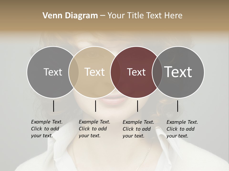 A Woman With Curly Hair Is Smiling For The Camera PowerPoint Template