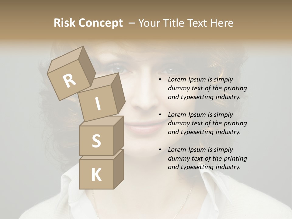 A Woman With Curly Hair Is Smiling For The Camera PowerPoint Template