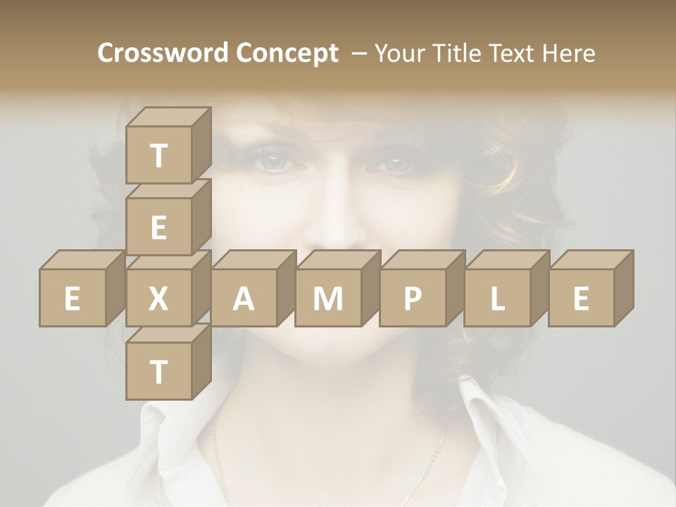 A Woman With Curly Hair Is Smiling For The Camera PowerPoint Template