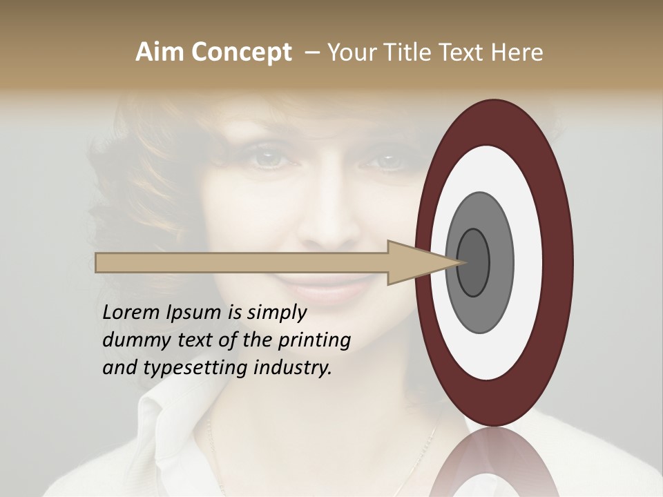 A Woman With Curly Hair Is Smiling For The Camera PowerPoint Template