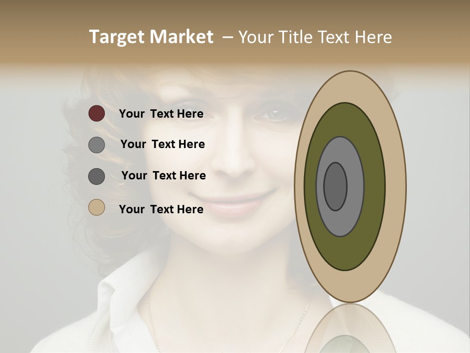 A Woman With Curly Hair Is Smiling For The Camera PowerPoint Template