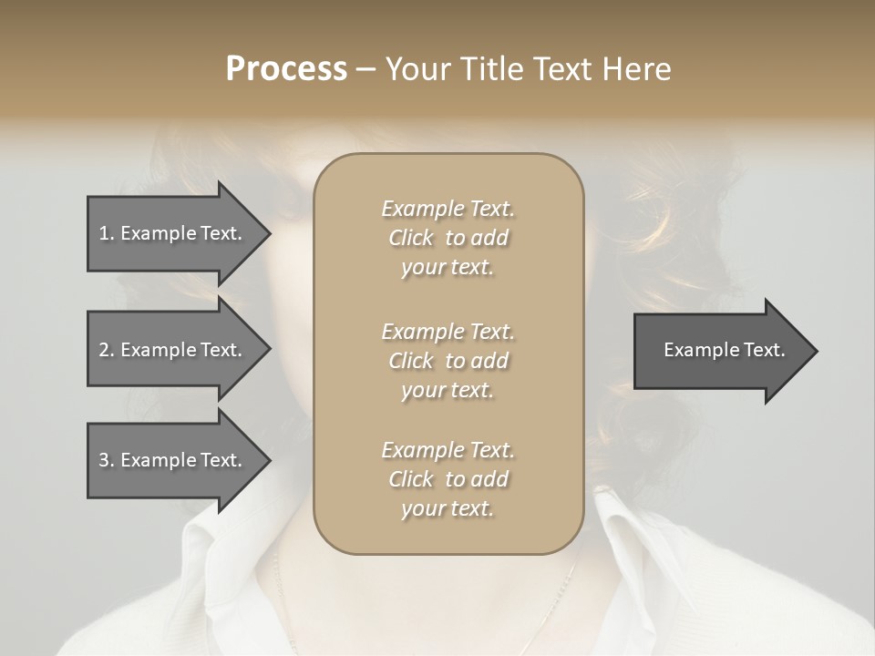 A Woman With Curly Hair Is Smiling For The Camera PowerPoint Template