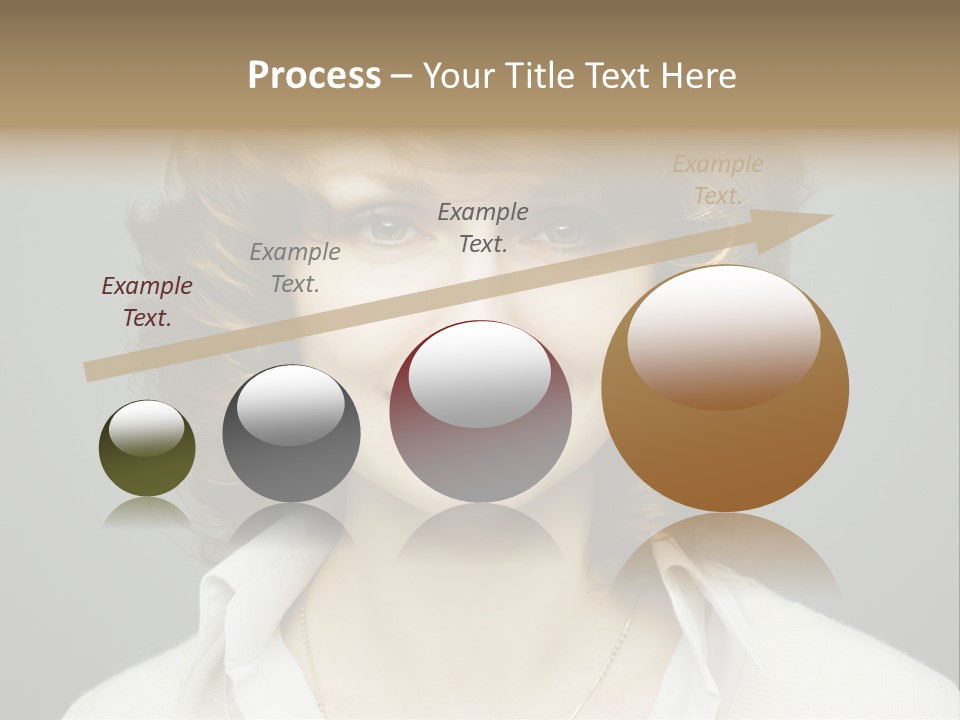 A Woman With Curly Hair Is Smiling For The Camera PowerPoint Template