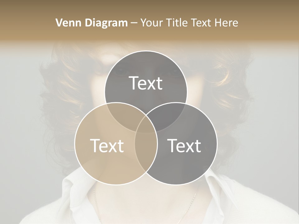 A Woman With Curly Hair Is Smiling For The Camera PowerPoint Template