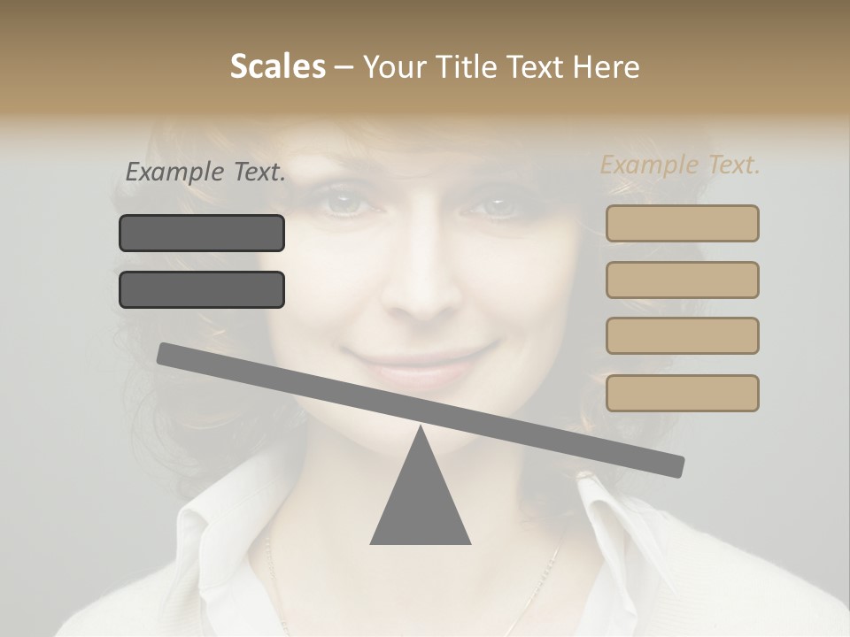 A Woman With Curly Hair Is Smiling For The Camera PowerPoint Template