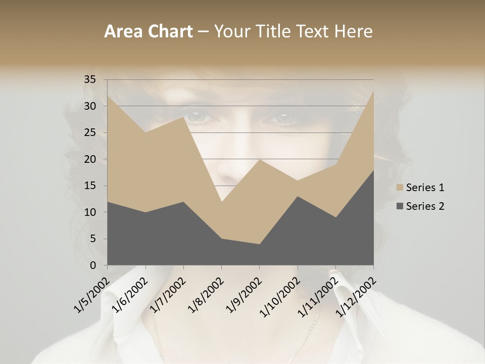 A Woman With Curly Hair Is Smiling For The Camera PowerPoint Template
