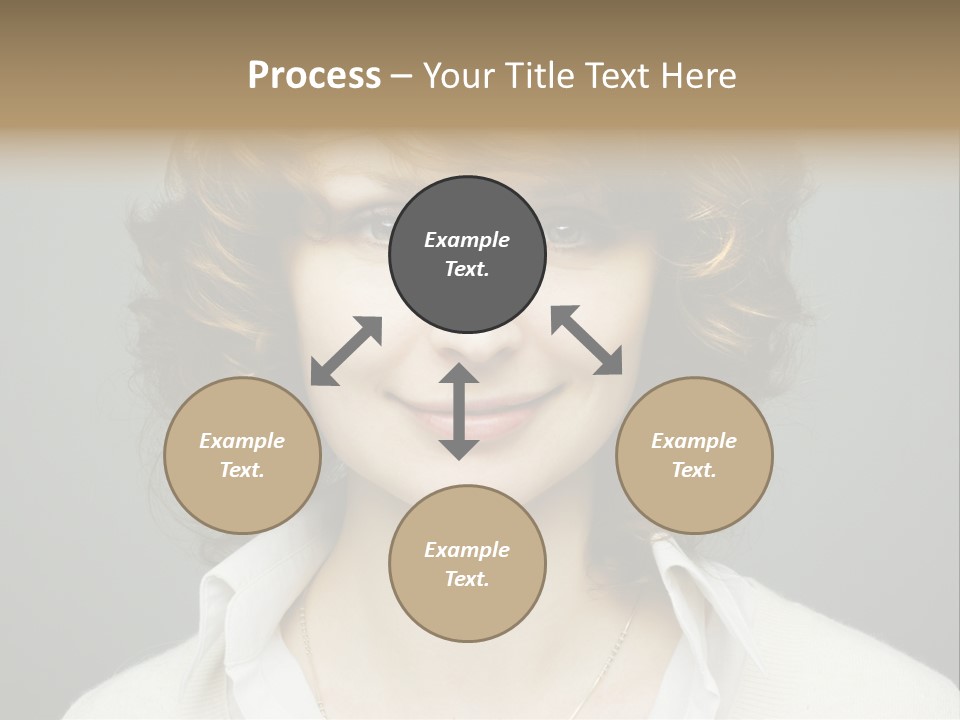 A Woman With Curly Hair Is Smiling For The Camera PowerPoint Template