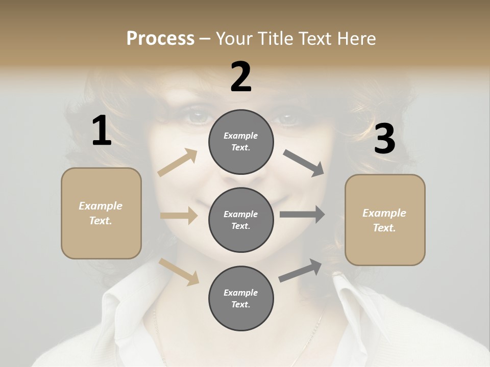 A Woman With Curly Hair Is Smiling For The Camera PowerPoint Template