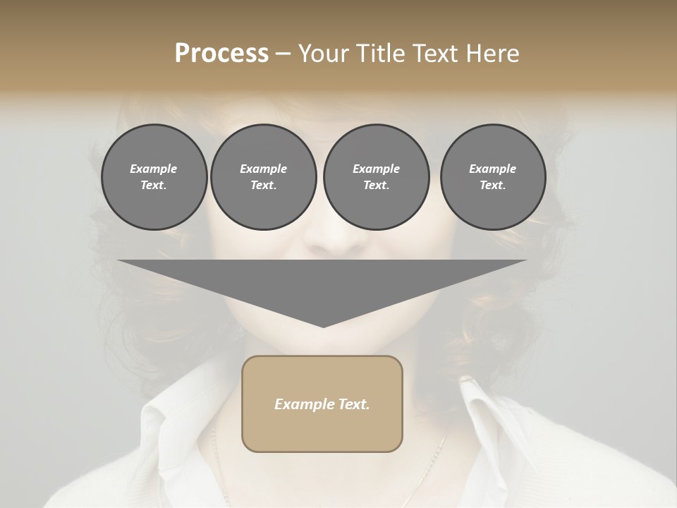 A Woman With Curly Hair Is Smiling For The Camera PowerPoint Template