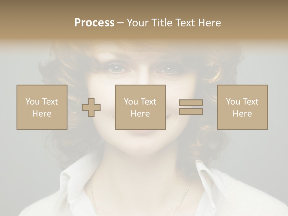 A Woman With Curly Hair Is Smiling For The Camera PowerPoint Template