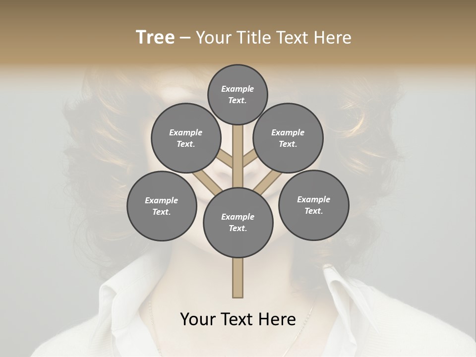 A Woman With Curly Hair Is Smiling For The Camera PowerPoint Template