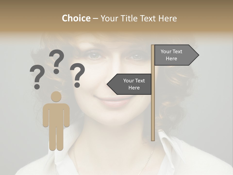 A Woman With Curly Hair Is Smiling For The Camera PowerPoint Template