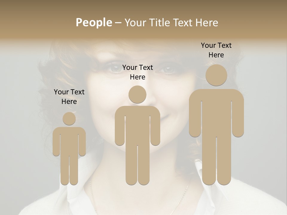 A Woman With Curly Hair Is Smiling For The Camera PowerPoint Template