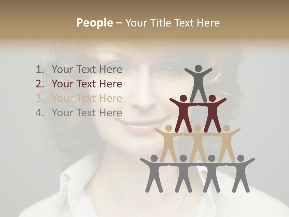A Woman With Curly Hair Is Smiling For The Camera PowerPoint Template