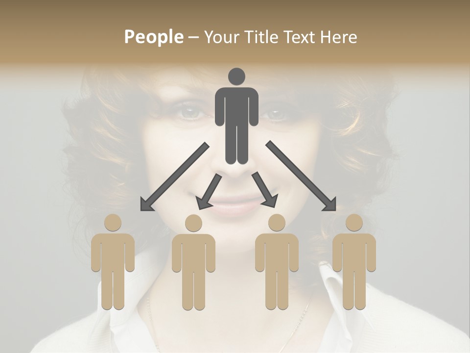 A Woman With Curly Hair Is Smiling For The Camera PowerPoint Template