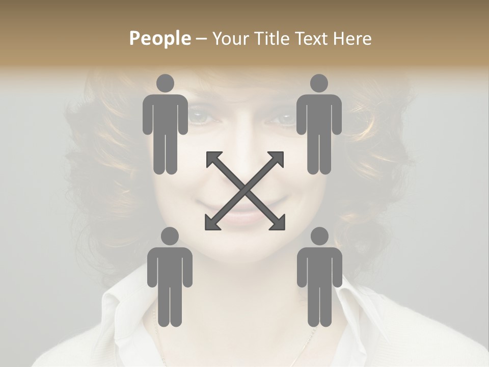 A Woman With Curly Hair Is Smiling For The Camera PowerPoint Template