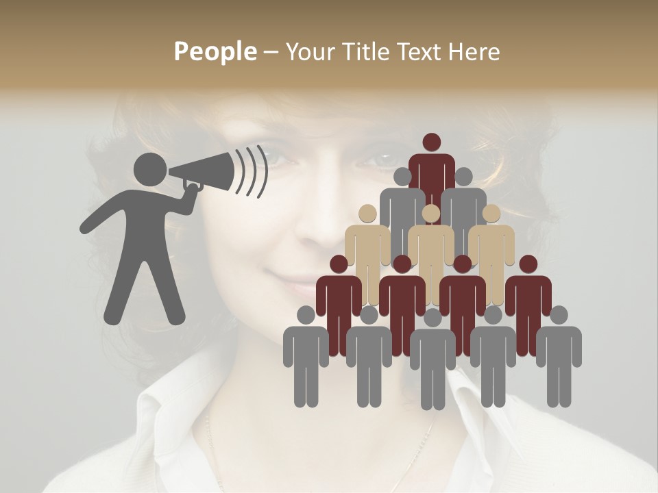 A Woman With Curly Hair Is Smiling For The Camera PowerPoint Template