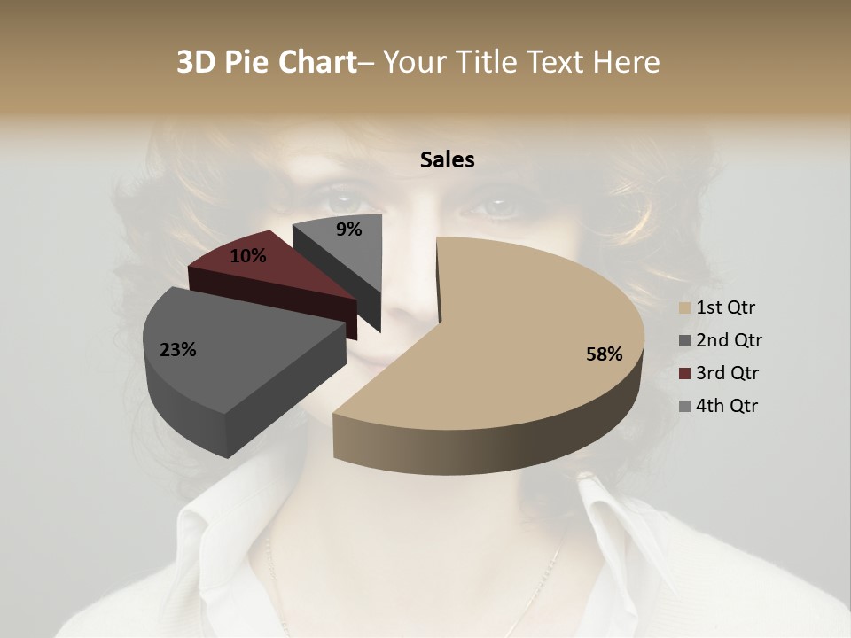 A Woman With Curly Hair Is Smiling For The Camera PowerPoint Template