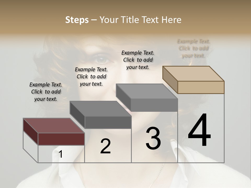 A Woman With Curly Hair Is Smiling For The Camera PowerPoint Template