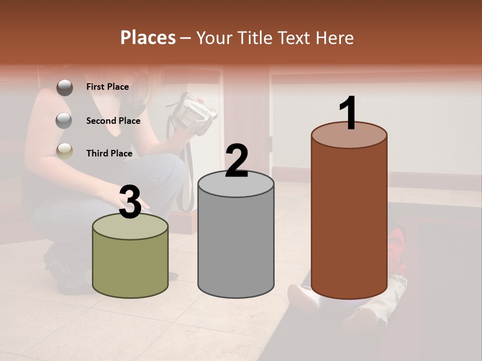 A Mother With Her Son Inside Their Home PowerPoint Template