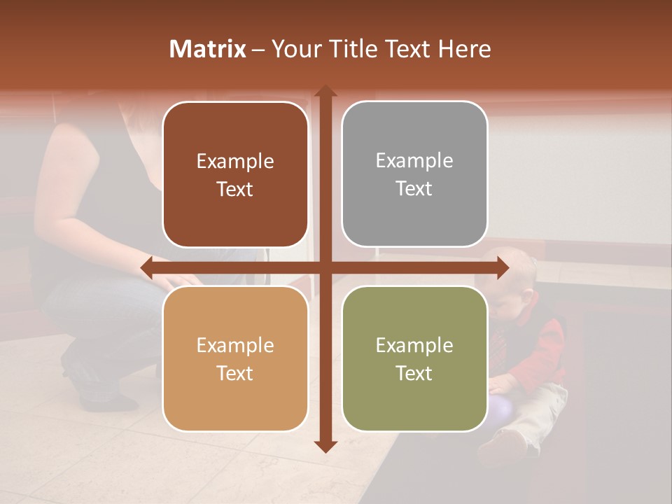 A Mother With Her Son Inside Their Home PowerPoint Template