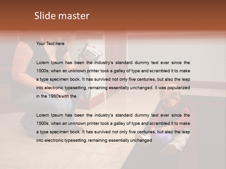 A Mother With Her Son Inside Their Home PowerPoint Template