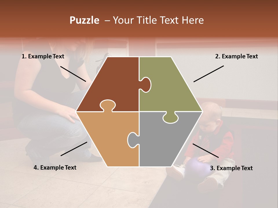 A Mother With Her Son Inside Their Home PowerPoint Template