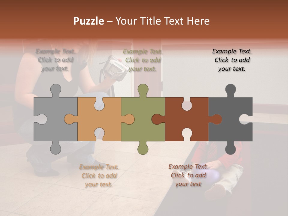 A Mother With Her Son Inside Their Home PowerPoint Template