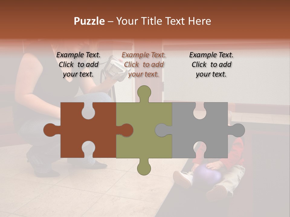 A Mother With Her Son Inside Their Home PowerPoint Template