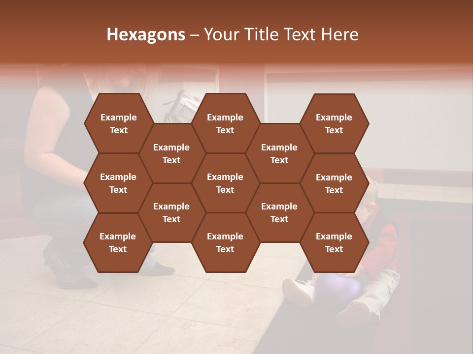 A Mother With Her Son Inside Their Home PowerPoint Template