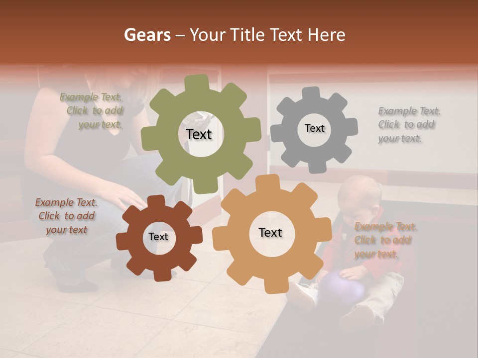 A Mother With Her Son Inside Their Home PowerPoint Template