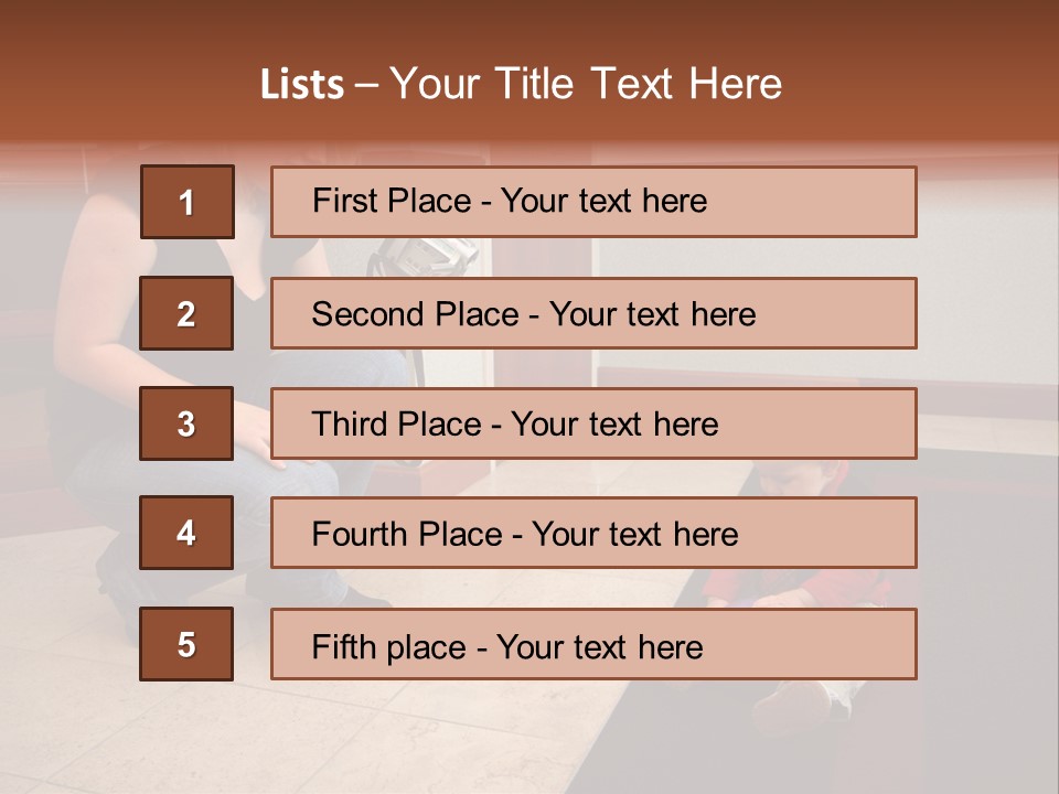 A Mother With Her Son Inside Their Home PowerPoint Template
