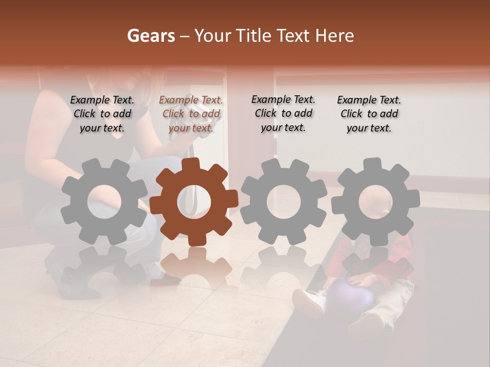 A Mother With Her Son Inside Their Home PowerPoint Template