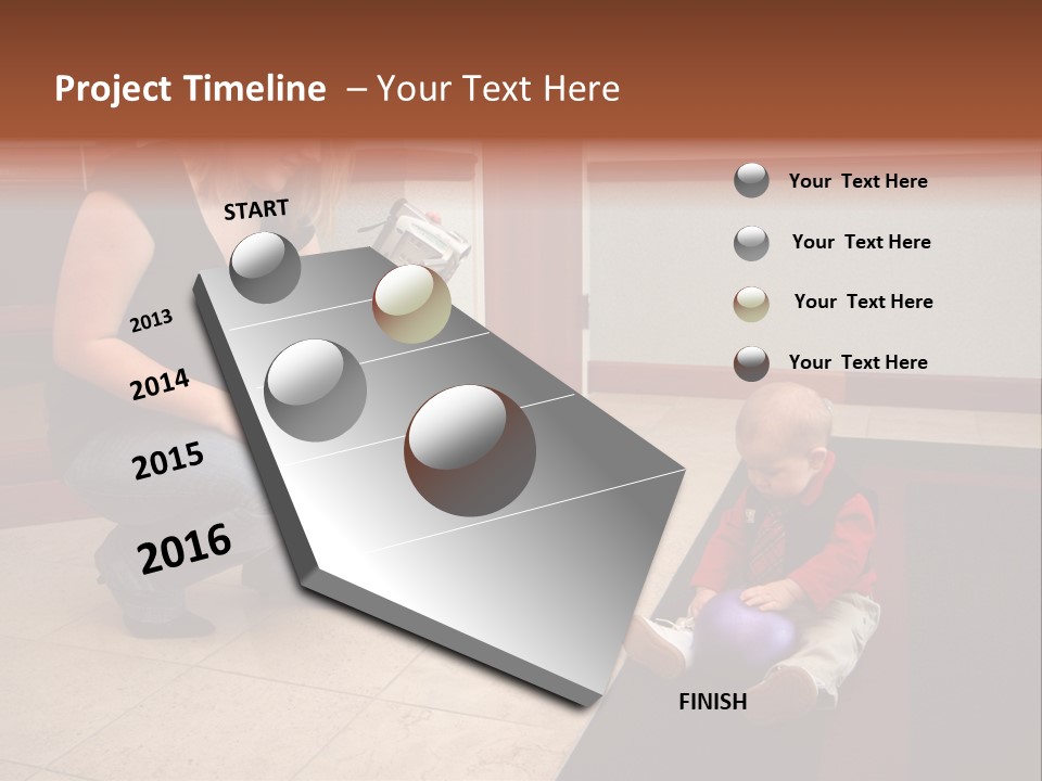 A Mother With Her Son Inside Their Home PowerPoint Template