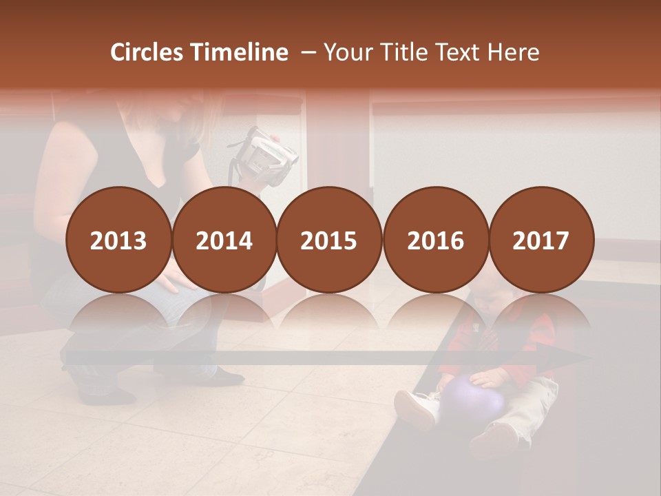 A Mother With Her Son Inside Their Home PowerPoint Template