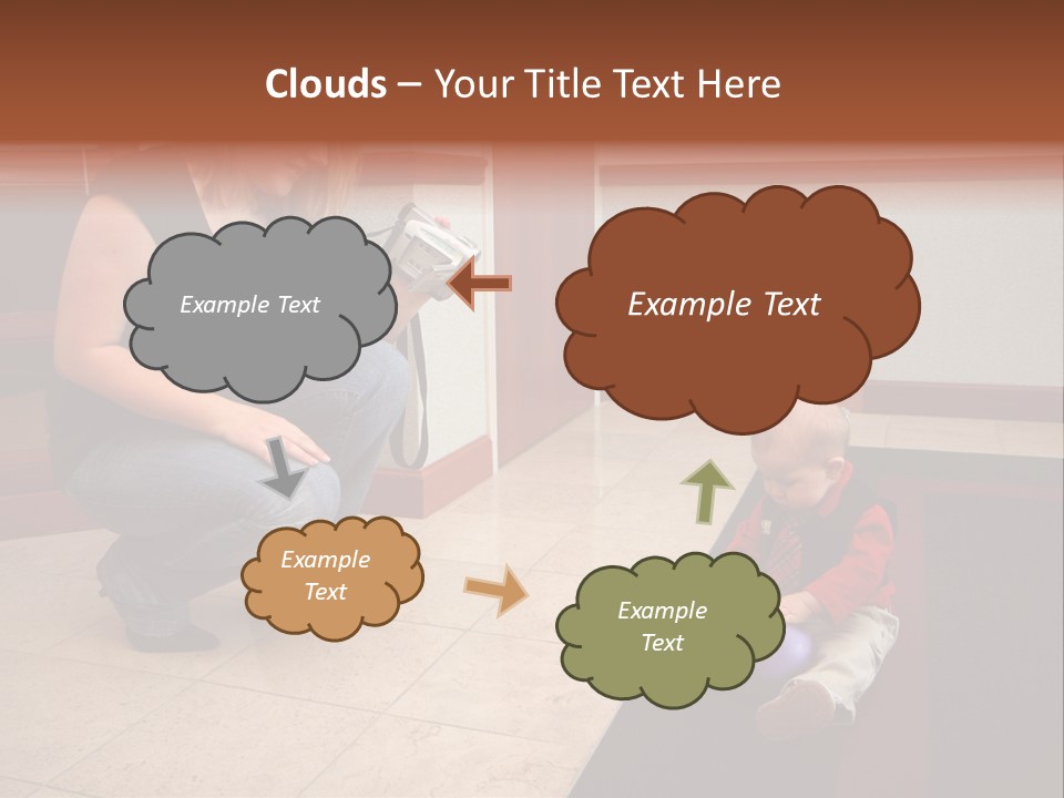 A Mother With Her Son Inside Their Home PowerPoint Template