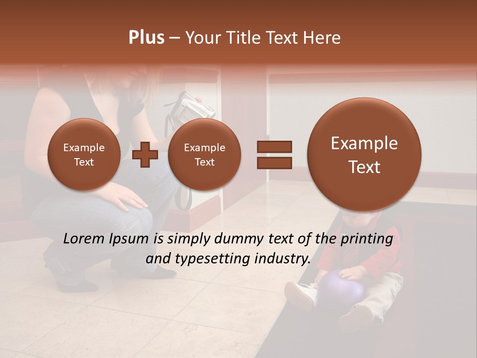 A Mother With Her Son Inside Their Home PowerPoint Template