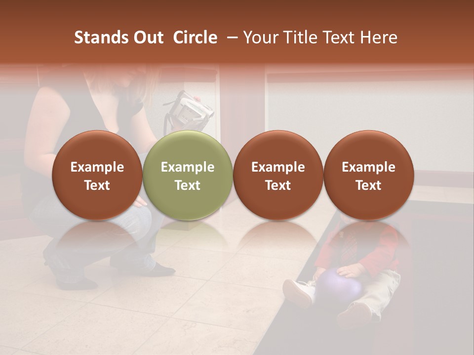 A Mother With Her Son Inside Their Home PowerPoint Template