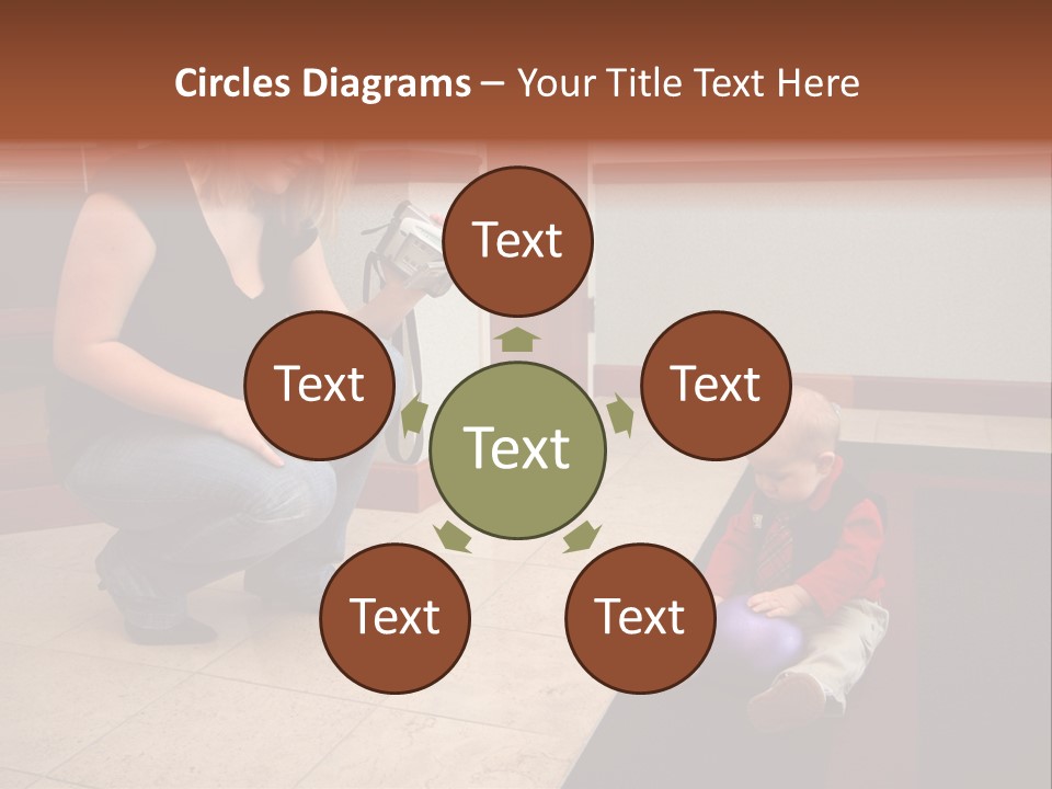 A Mother With Her Son Inside Their Home PowerPoint Template