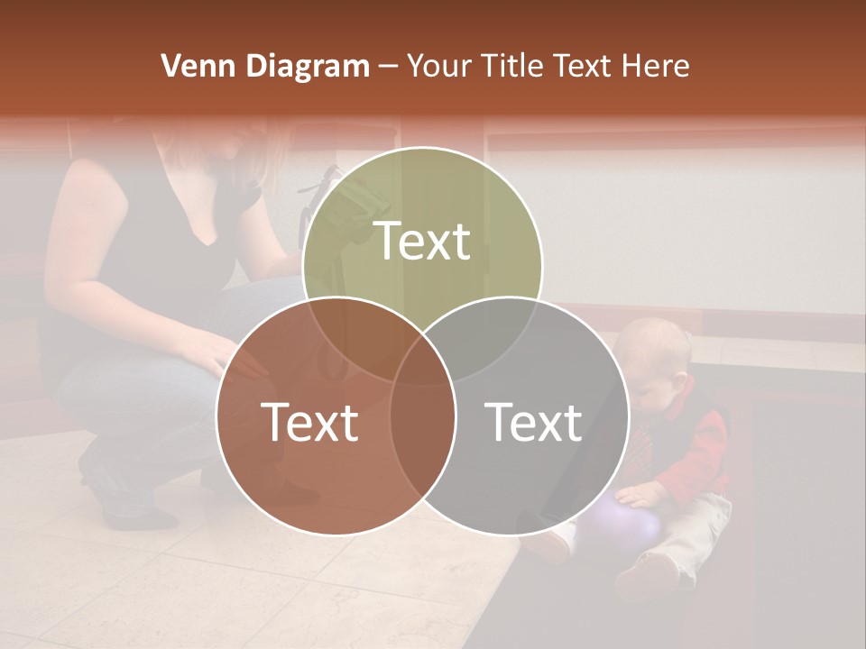 A Mother With Her Son Inside Their Home PowerPoint Template