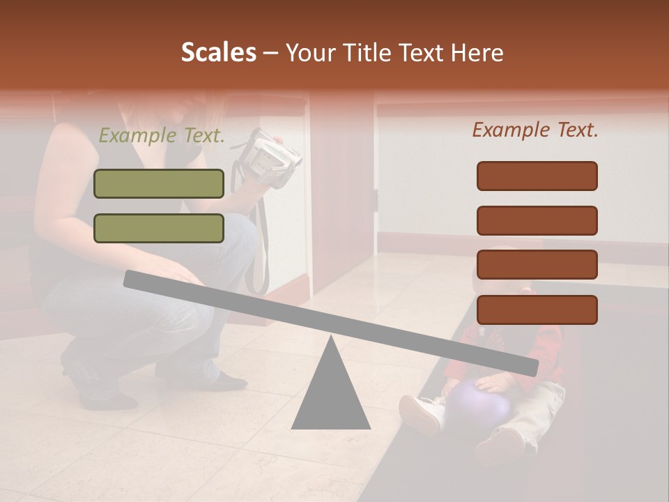 A Mother With Her Son Inside Their Home PowerPoint Template